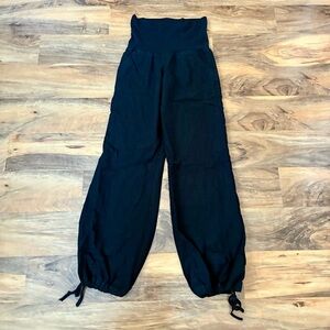 Terranova XXS Womens The Hugger Black Pants With Drawstring Leg Openings